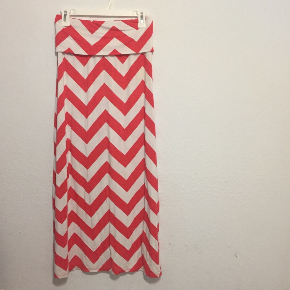 a.n.a chevron maxi skirt